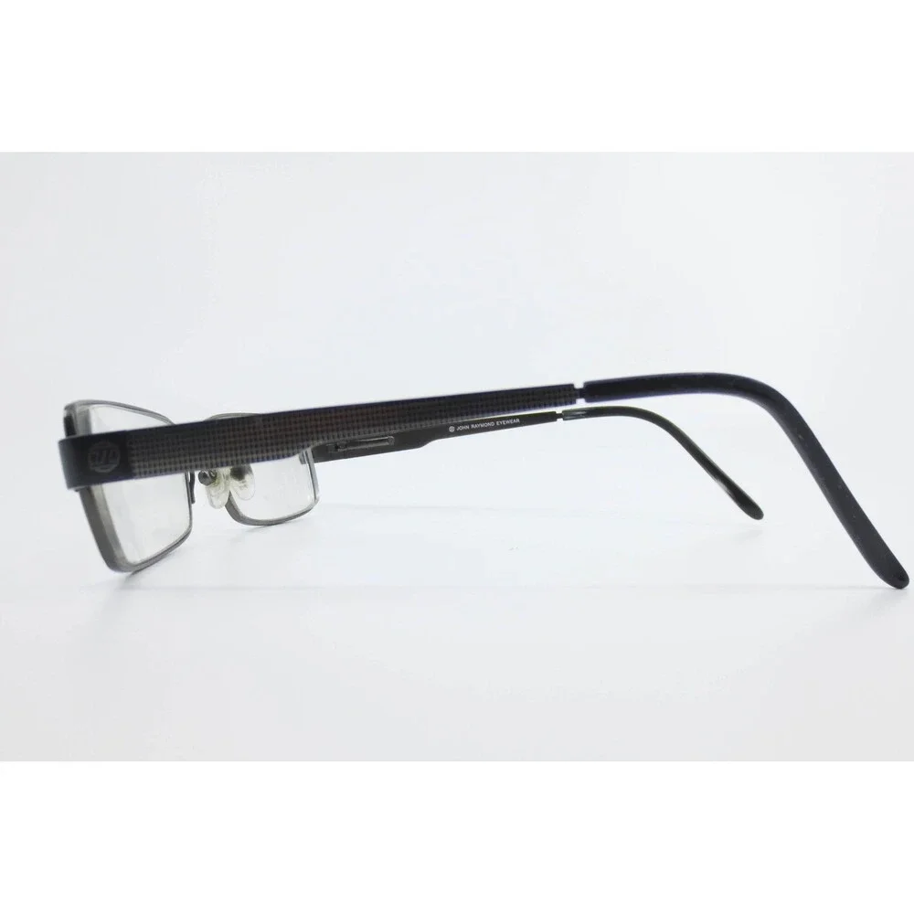John Raymond Eyewear Groove JR-02045 Gunmetal Gray Rectangular Frames 59-18-145